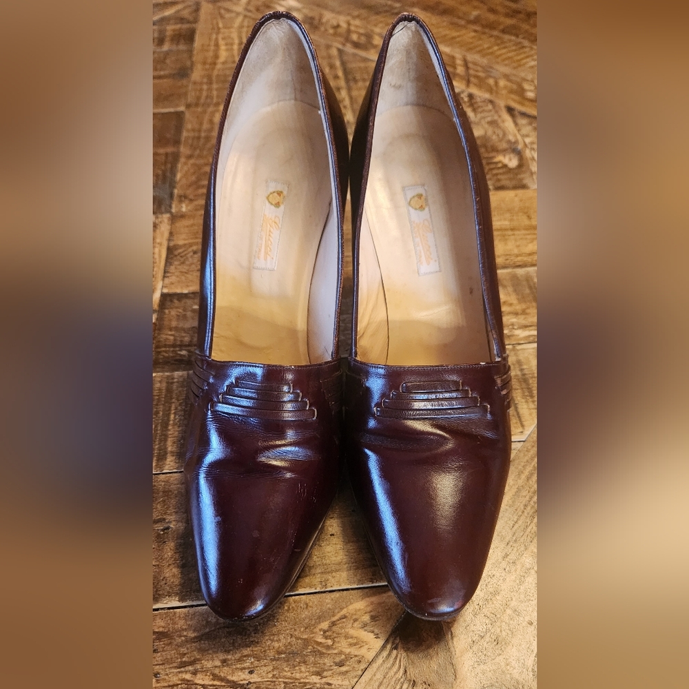 Vintage Gucci Made in Italy Brown Pumps Size 39.5 - Picture 14 of 14